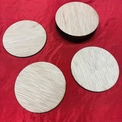 ベニヤ3㎜ 丸型　木製板　木　100㎜　30枚