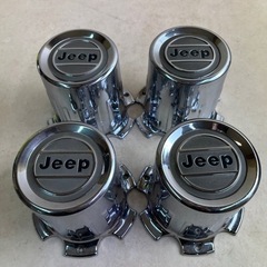 d1117503-3 jeep ジープ 純正 ホイール センター キャップ 4個セット グランドワゴニア シルバー 車 カー用品 現状品 中古品