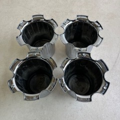 d1117503-3 jeep ジープ 純正 ホイール センター キャップ 4個セット グランドワゴニア シルバー 車 カー用品 現状品 中古品