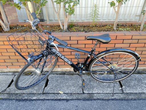 (chariyoshy出品)27インチ自転車、オートライト付き、ギア付き