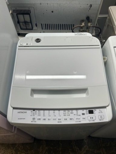 万代店　極美品　HITACHI 日立 BW-V70H 日立 全自動電気洗濯機 家庭用 ホワイトカラー 2023年製 7kg