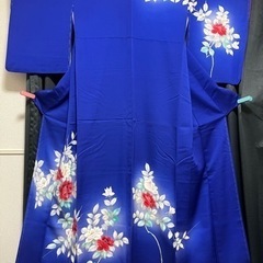 手描き染め　印象的に照らす薔薇の花　訪問着(正絹) 未使用