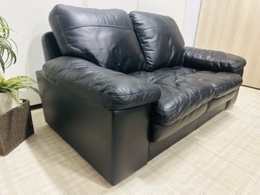 2人掛け本革ソファワイドサイズ 本革 2人掛けソファー
