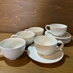 IKEA 6oz カップ&ソーサー 5客セット ラテアートにも