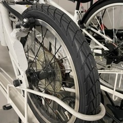 【後輪新品交換】DOPPELGANGER[ドッペルギャンガー]16吋 ミニベロ アルミ/シマノ7speed/ホワイト