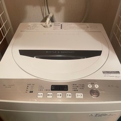 SHARP タテ型洗濯機 ES-GE4B 2018年製 使用期間1年