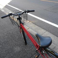 中古自転車2808 前後タイヤ新品！ 27インチ 6段ギヤ ダイナモライト