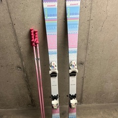 スキー板138cm、ストック