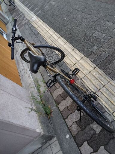 RINSIST[リンシスト] 700cシティークロスバイク 6speed/カーキ (自転車  