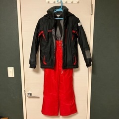 140cmスキーウェア 男の子　赤　黒　【1】