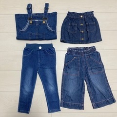 【汚れ無し美品です】デニム4着セット (2~3歳向け)サイズ95