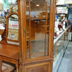 鍵2本付｜ガラス扉｜コーナーキャビネット｜飾り棚