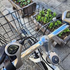 🥇🥇　クロスバイク　７００ｘ２８ｃ　3x7変速　フレーム　アルミ　カゴ　付き　白　配達可能