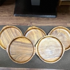 木製平皿5枚組セット