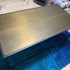 【取引中】真鍮板ローテーブル　1100×550×450