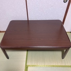 家具調こたつテーブル 120×80cm ユアサ コード付き 布団なし