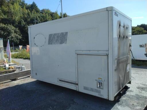 印西市】横スライド扉付き 棚付きコンテナ (No.N-38) 長さ約357cm×幅