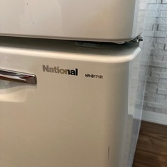 ナショナル レトロ 165L 2ドア冷蔵庫 NR-B171R ノスタルジックデザイン