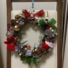 ハンドメイド　クリスマスリース　①