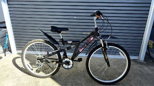 マウンテンバイク26インチ黒ほぼ新品同様、直接手渡し引渡し可能な方