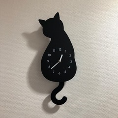 【11/24引き取りのみ】　ニトリ　猫の振り子時計　美品