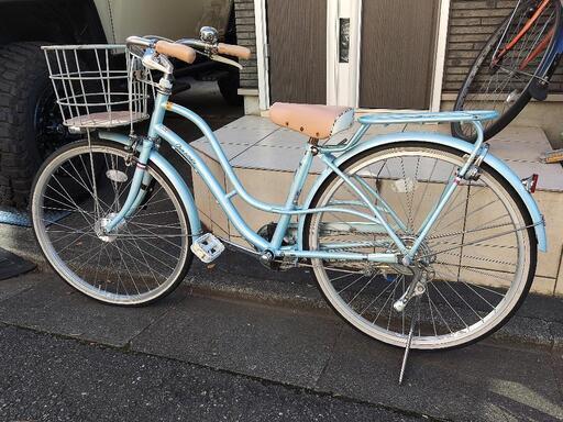 東京都　女の子用　自転車　24インチ　水色系　アサヒサイクル　かわいいです。