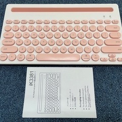 Bluetoothキーボード iK3381 ピンク iOS・An...