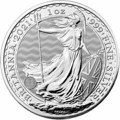 ブリタニア銀貨　イギリス　2021年　１オンス　新デザイン　銀貨...