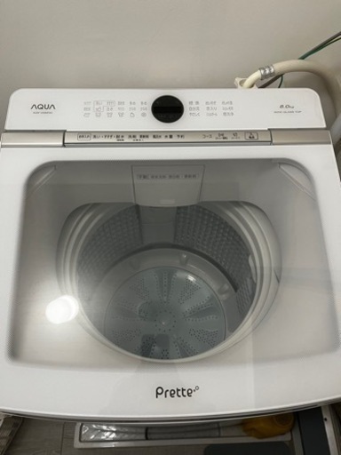『引き渡し者決定』アクア　洗濯機2022年製　AQUA全自動洗濯機　洗剤自動投入機能付き　8kg