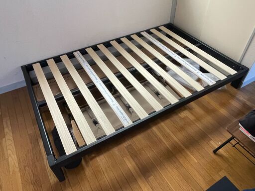 ZINUS メタル ベッドフレーム セミダブル Arnav Metal Platform 2000 メタル 木製 すのこ 静音 ベッド下収納 耐久性 通気性 ヘッドレス 頑丈 スチール | ベッド 組み立て簡単 工具付き ジヌス | 日本正規品 ASMP