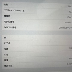 iPadAIR 16GB WiFiモデル スペースグレイ