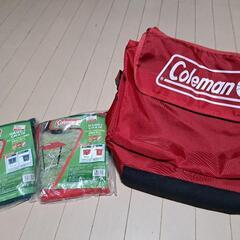 【問合せ中止】Coleman　収納バックと携帯イス2脚