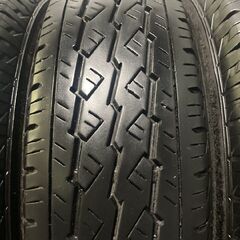BS BRIDGESTONE V600 195/80R15 107/105L LT 15インチ 夏タイヤ 4本 20～22年製 バリ溝 ハイエース キャラバン等　(TD147)