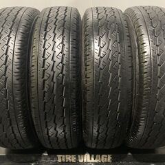 BS BRIDGESTONE V600 195/80R15 107/105L LT 15インチ 夏タイヤ 4本 20～22年製 バリ溝 ハイエース キャラバン等　(TD147)