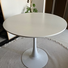 ホワイト 白 カフェテーブル 円型 丸 テーブル 直径80cm