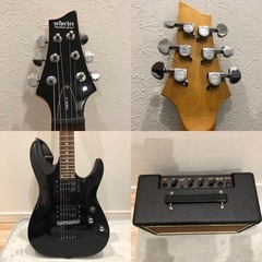 中古】ギター SCHECTER ( シェクター ) OMEN-6 Black＆アンプ VOX 