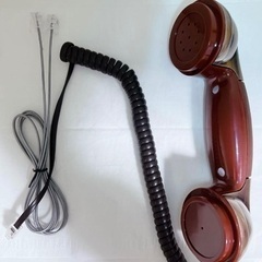 レトロな壁掛け電話、ボトムライト付きのオールドファッションクラシックヴィンテージ電話(赤胴)