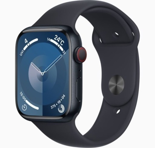新品　Apple Watch Series 9 (GPS + Cellularモデル） - 45mmミッドナイト