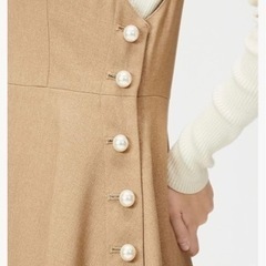 タグ付き新品！定価24,200円 ブランド: LAISSE PASSE (レッセパッセ) [レッセパッセ] カジュアルドレスサイドボタンジャンパー ワンピース レディース