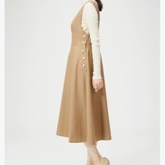 タグ付き新品！定価24,200円 ブランド: LAISSE PASSE (レッセパッセ) [レッセパッセ] カジュアルドレスサイドボタンジャンパー ワンピース レディース