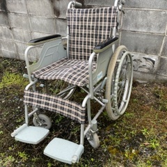 ハンドブレーキ付のアルミ製車椅子 幸和製作所 B-31 京都市上...