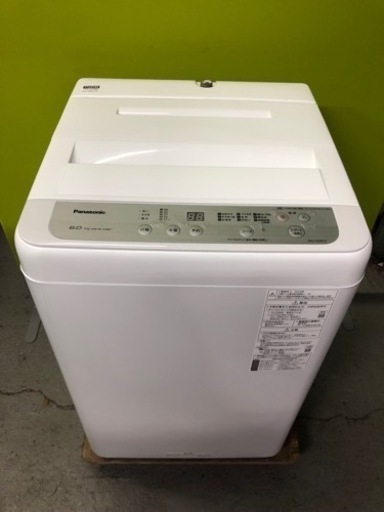 洗濯機6k Panasonic NA-F60B13  2020年製　2/9値下げ