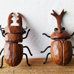 カブトムシ&クワガタ　木製 おもちゃ
