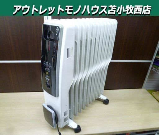 テクノス オイルヒーター TOH-D1101 11枚フィン デジタル表示 1200W 暖房器具 千住 苫小牧西店