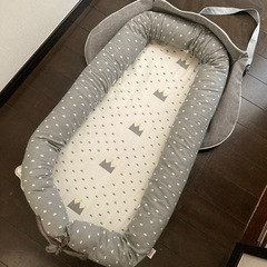 【難あり】ベビーベッド 新生児 枕付き ベッドインベッド 折りたたみ式