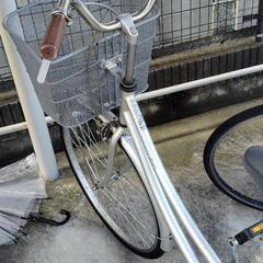 自転車　26-27インチ　シルバー