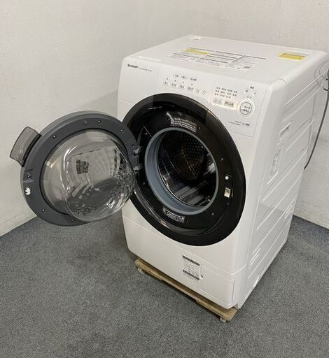 高年式!2022年製! シャープ/SHARP ES-S7G-WL ドラム式洗濯乾燥機 洗濯7kg/乾燥3.5kg 左開き ホワイト 中古家電 店頭引取歓迎 R7695