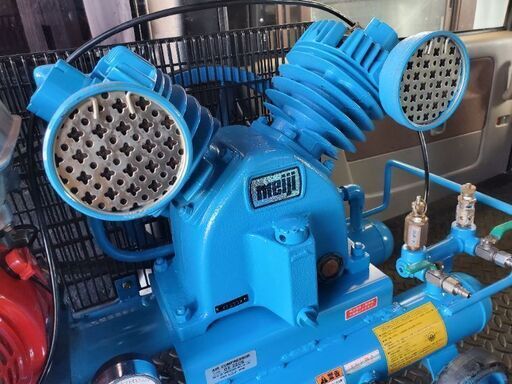 コンプレッサ明治/meiji エンジン式エアコンプレッサ 3馬力 GE-22CS