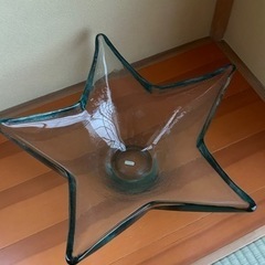 花器　星型　水鉢　花瓶　金魚鉢　ガラス