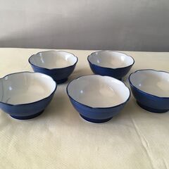 有田焼　泰山窯　小鉢　5個セット　ブルー　和皿　